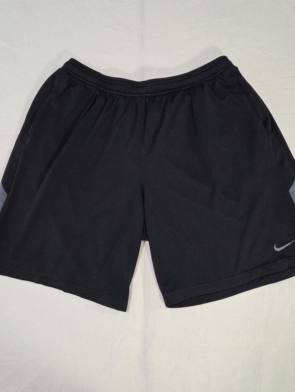 Nike Dri-FIT Mesh Athletic Training Shorts Black Gray Size XXL